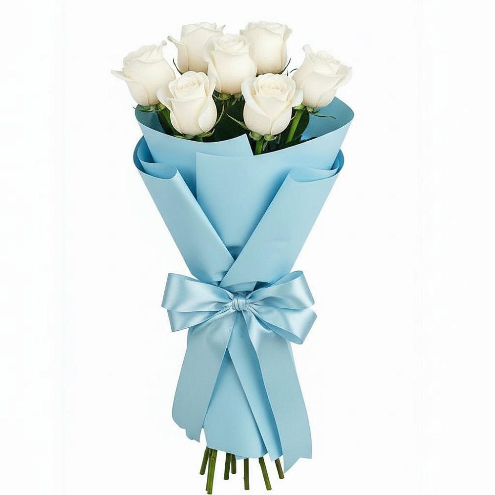 Букет 7 белых роз Проуд в Москве