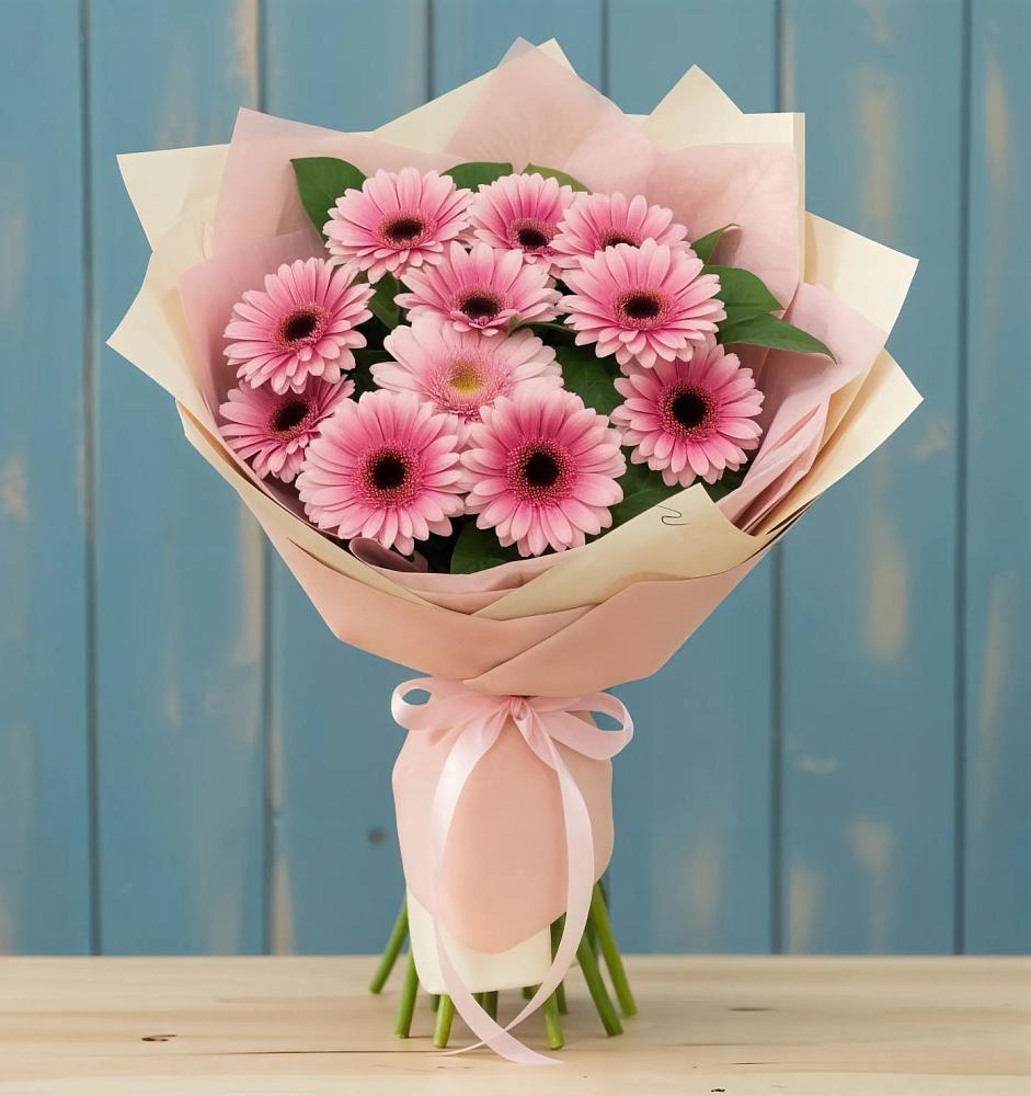 Букет пурпурно-розовый в Москве Букет цветов из: Герберы в Москве