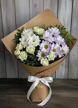Букет цветов из:  Хризантемы и Розы в Москве