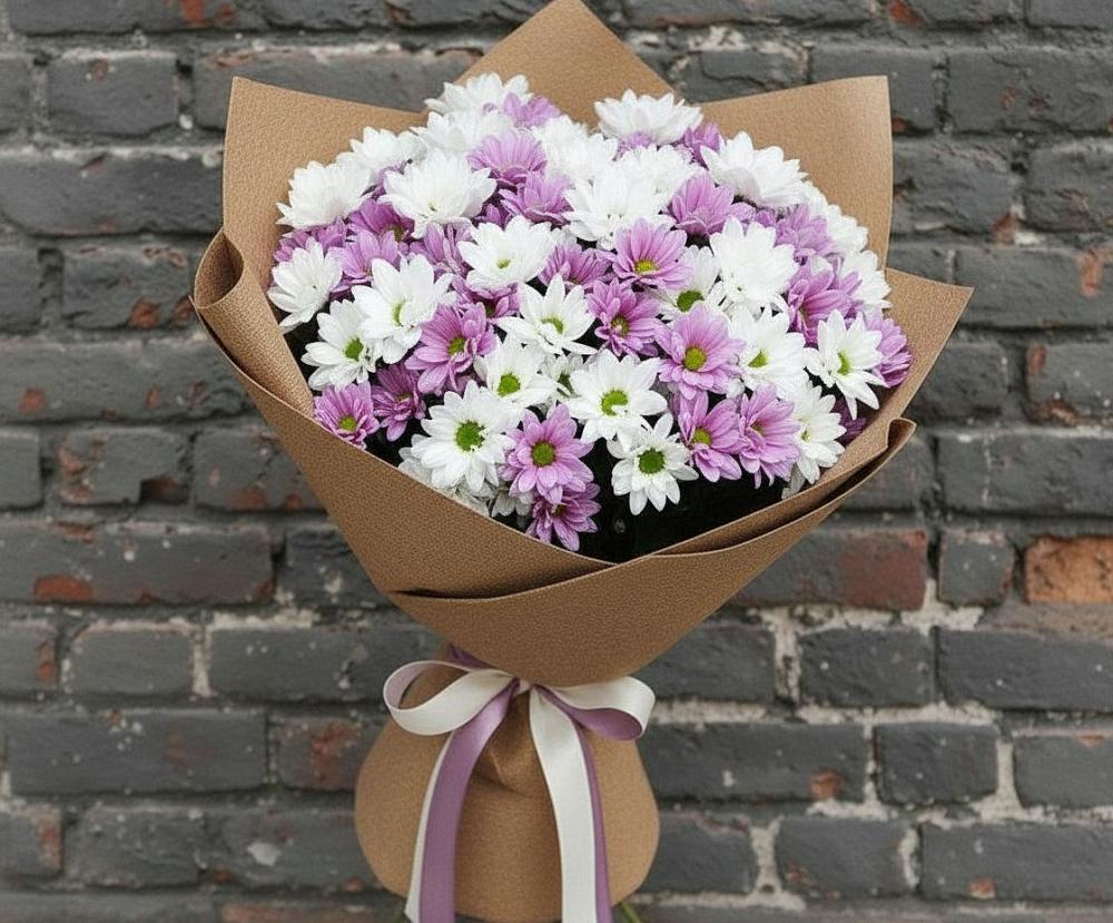 Букет грани совершенства в Москве Букет цветов из: Хризантемы в Москве